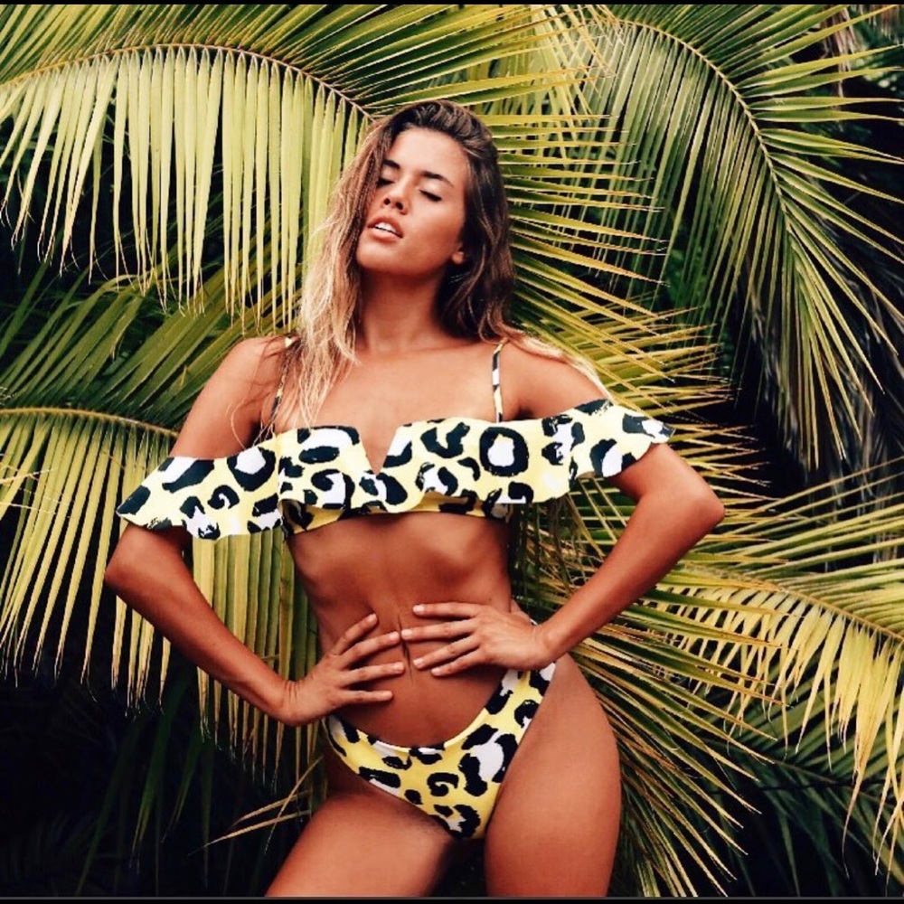 Cheetah cheeky bathing suit bottoms